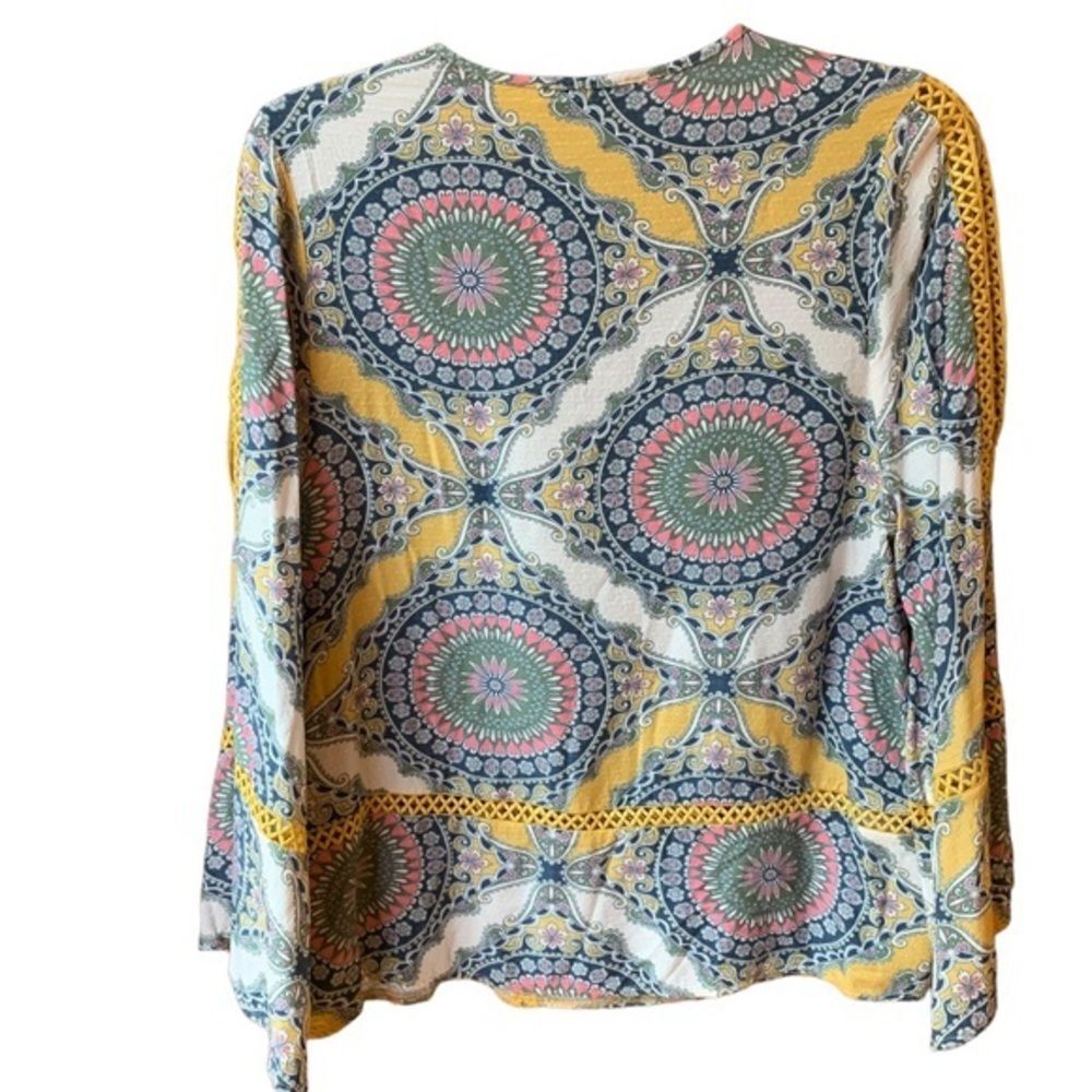 Ella Moon Paisley Open Sleeve Top S - Picture 8 of 10